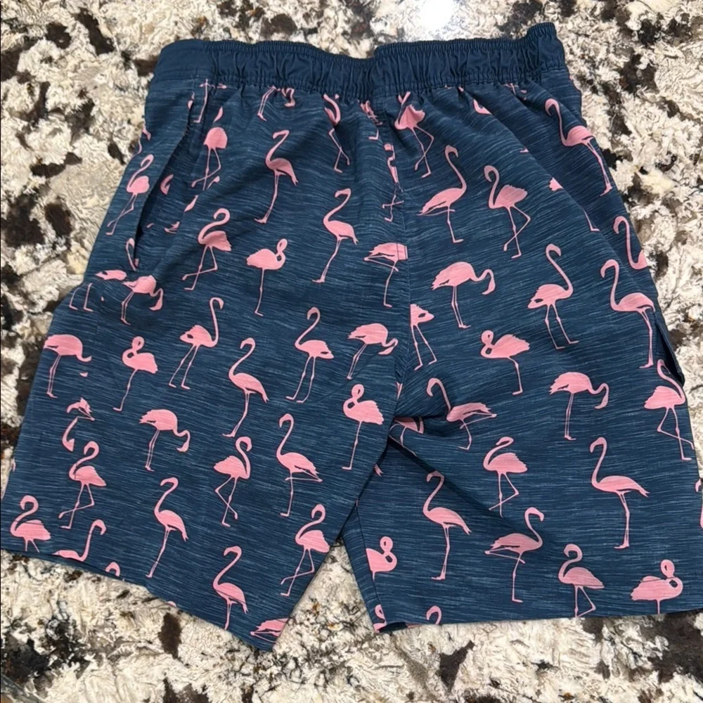 Sonoma Blue and Pink Flamingo Swim Trunks - Picture 3 of 4
